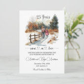 25th Wedding Anniversary Winter Landscape Romantic セーブザデート (スタンド正面)