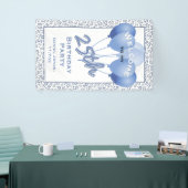 25th Welcome Blue/White Random Number Pattern 横断幕 (トレードショー)