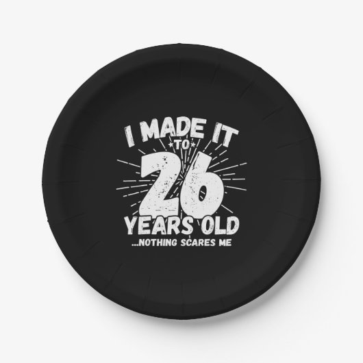26おもしろい誕生日引用文皮肉26歳 ペーパープレート (正面)