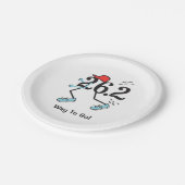 26おもしろい.2マラソン選手©マラソン走者への道 ペーパープレート (アングル)