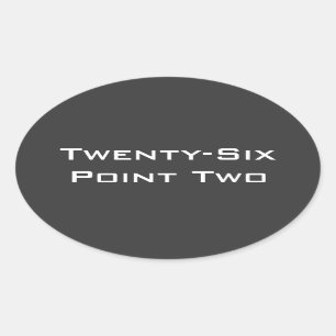 26のポイント2 (26.2の)マラソンの楕円形のステッカー 楕円形シール