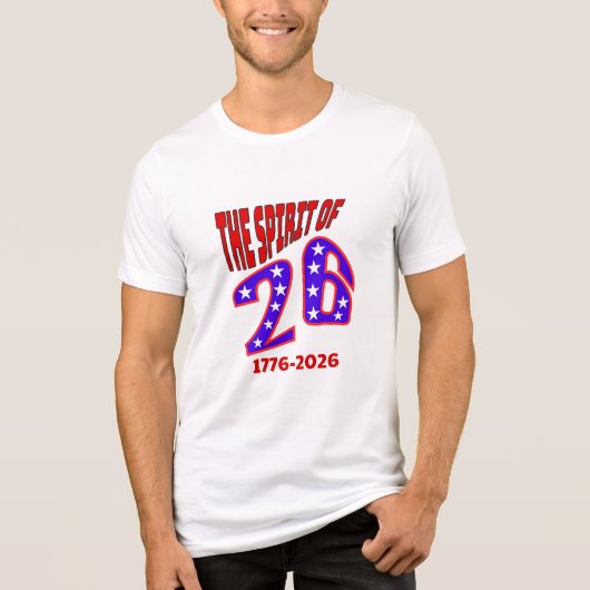 26の精神1776-2026 トライブレンドTシャツ (正面)