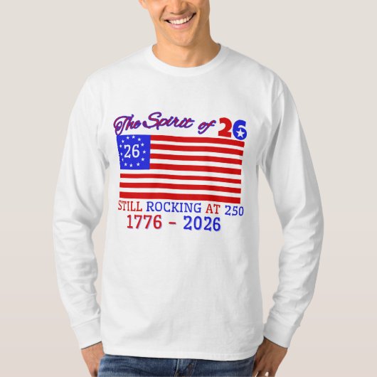 26の精神：まだ250で揺れる Tシャツ (正面)