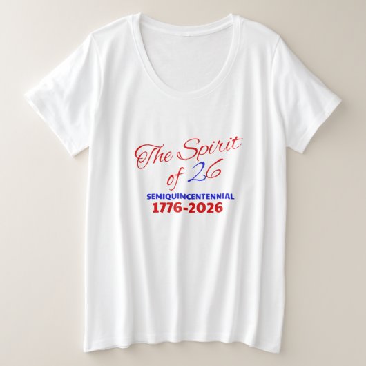 26の精神 プラスサイズTシャツ (デザイン正面)