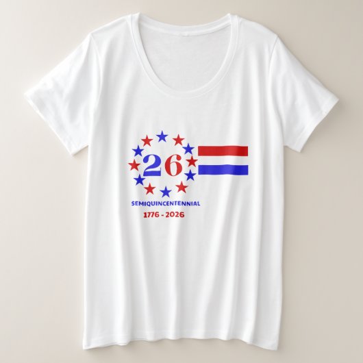26の精神 – 1500年 プラスサイズTシャツ (デザイン正面)