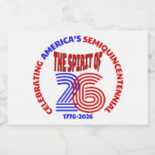 26の精神 – 1500年 リキュールボトルラベル (シングルラベル)