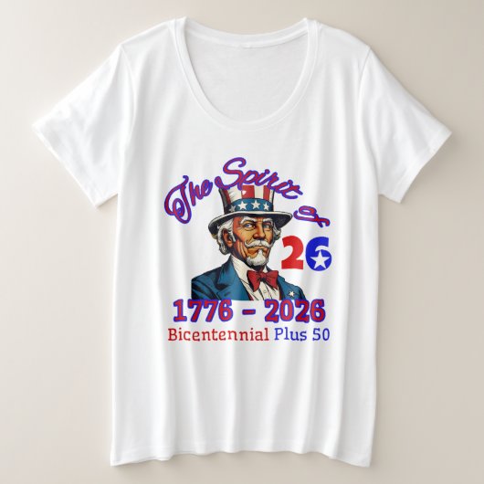 26の精神：200年プラス50 プラスサイズTシャツ (デザイン正面)