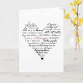 26の言語で「愛してる」と伝えるロマンチックなカード カード (黄色い花)