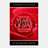 26エレガントバラ結婚記念日お祝い アクリルサイン (正面)