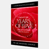 26エレガントバラ結婚記念日お祝い アクリルサイン (傾斜)