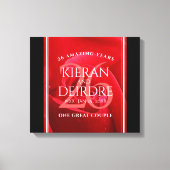 26エレガントバラ結婚記念日お祝い キャンバスプリント (正面)