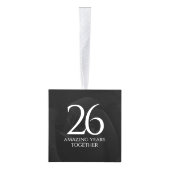 26エレガントバラ結婚記念日お祝い キューブオーナメント (右)