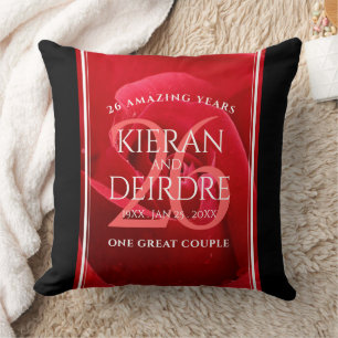 26エレガントバラ結婚記念日お祝い クッション