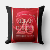 26エレガントバラ結婚記念日お祝い クッション (正面)