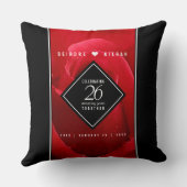 26エレガントバラ結婚記念日お祝い クッション (裏面)