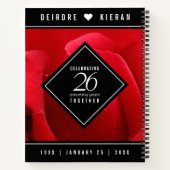 26エレガントバラ結婚記念日お祝い ノートブック (裏面)