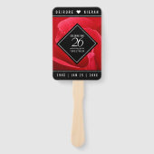 26エレガントバラ結婚記念日お祝い ハンドファン (正面)