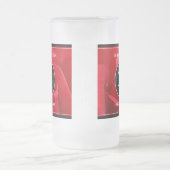 26エレガントバラ結婚記念日お祝い フロストグラスビールジョッキ (中央)