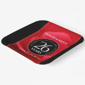 26エレガントバラ結婚記念日お祝い ペーパープレート (傾斜あり)