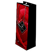 26エレガントバラ結婚記念日お祝い ワインギフトバッグ (裏面アングル)