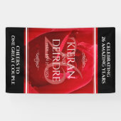 26エレガントバラ結婚記念日お祝い 横断幕 (横)