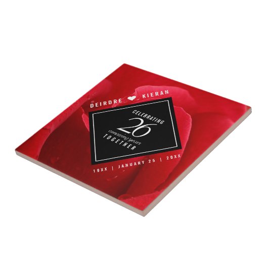 26エレガントバラ結婚記念日 タイル (側面)