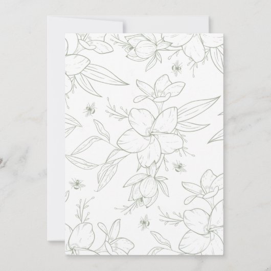 26エレガント歳の誕生日招待状フローラ緑 招待状 (裏面)