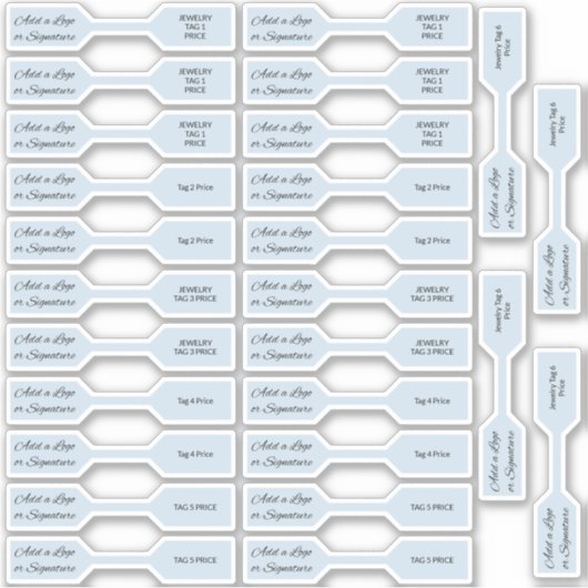 26シグネチャーシリーズパステルブルージュエリー価格ラベル シール (正面)