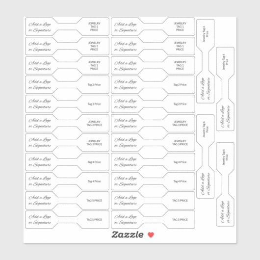 26シグネチャーフォトジュエリー価格ラベルカスタム割引 シール (シート)