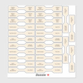 26ジュエリーラベル淡い色のカスタム金ゴールドカットバーベル シール (シート)