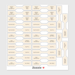 26ジュエリーラベル淡い色のカスタム金ゴールドカットバーベル シール