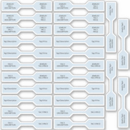 26ジュエリー価格ラベルパステルブルーバーベルステッカー シール
