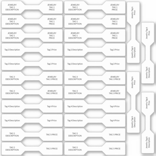 26ジュエリー価格ラベルホワイトカスタム・バーベル シール (正面)