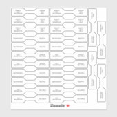 26ジュエリー価格ラベルホワイトカスタム・バーベル シール (シート)