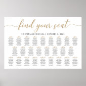 26テーブル席の座席表プランを見つける ポスター (正面)