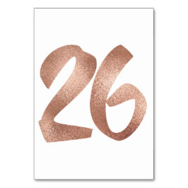 26テーブル番号白色メタリックピンクローズ金ゴールド テーブルナンバー