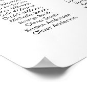 26テーブル私たちお気に入りのの人の座席図プラン ポスター (角)