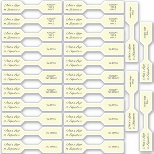 26フォトジュエリー価格ラベルゴールデロッカスタムドカット シール (正面)