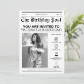 26ユニークth Birthday party新聞表紙の写真 招待状 (スタンド正面)