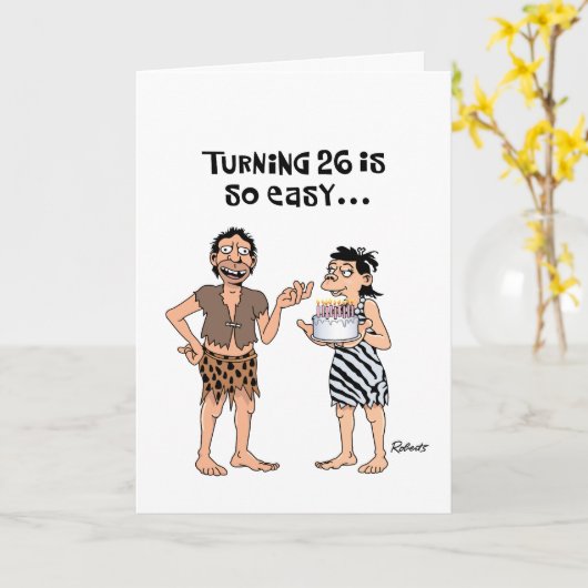 26ユーモアのある誕生日 カード (黄色い花)