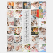 26写真おばあちゃん/おばあちゃん/ナナ/その他のカスタムメッセージ フリースブランケット (正面)