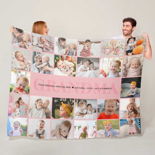 26写真おばあちゃん/おばあちゃん/ナナ/その他のカスタムメッセージ フリースブランケット (インサイチュ)