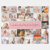 26写真おばあちゃん/おばあちゃん/ナナ/その他のカスタムメッセージ フリースブランケット (正面(横))