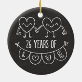 26周年記念ギフトチョークハート セラミックオーナメント (裏面)