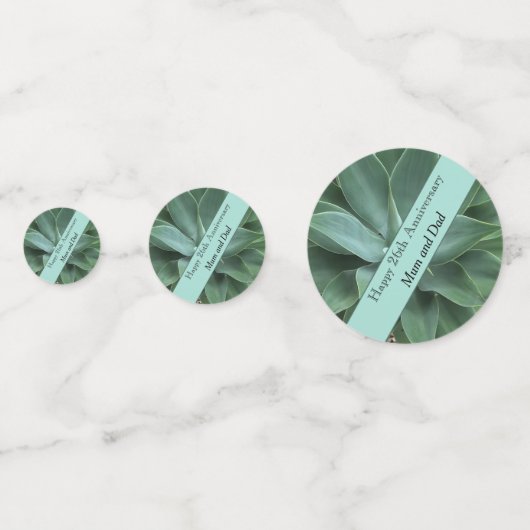 26周年記念結婚のジェイド コンフェッティ (裏面)