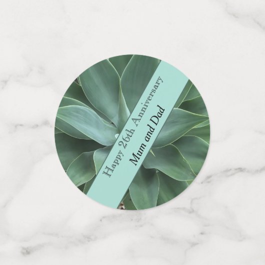 26周年記念結婚のジェイド コンフェッティ (スモール正面)