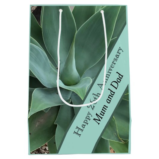 26周年記念結婚のジェイド ミディアムペーパーバッグ (裏面)