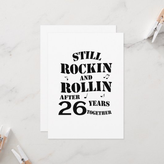 26周年～26周年カップル カード (正面/裏面インサイチュ)