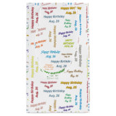 26威厳がある誕生日抱き枕 スモールペーパーバッグ (裏面)