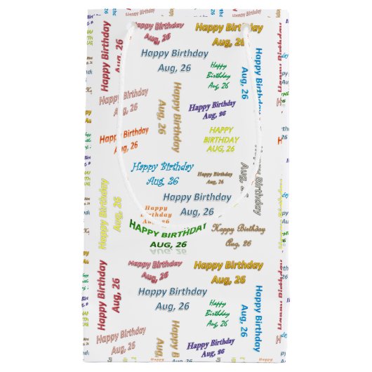 26威厳がある誕生日抱き枕 スモールペーパーバッグ (正面)